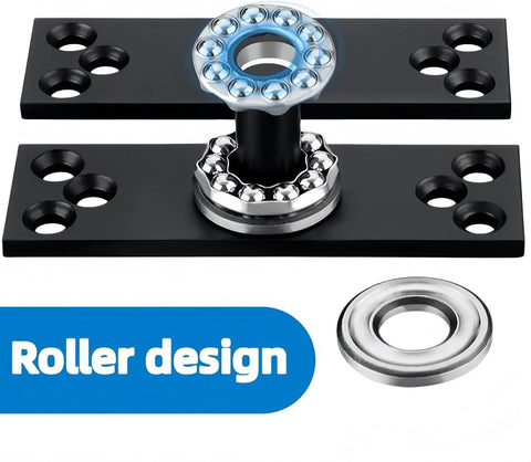 Concealed 360 Degree Pivot Door Hinge Set Built Tough In Stainless Steel, Heavy Duty Commercial Grade Door Hardware With Silent Rotation For Doors Up To 220 Lbs, Double Bearing System For Smooth Quiet Open And Close, roller design