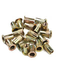 10 Pcs Flat Head Threaded Insert Rivet Nuts M6 Zinc Plated Carbon Steel Knurled Body for heavy duty projects.