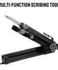 Heavy Duty Aluminum Scribing Tool With Upgraded Lock Mechanism For Precise Layout Marking Deep Hole Pen in black color.