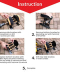 Deluxe Pro Grade Boot Cleaner Replacement Brush Set Five Piece Kit For Heavy Duty Shoe Care Instructions for SB5U
