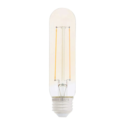 Dimmable T10 Vintage Glass LED Light Bulb 40 Watt Equivalent With Instant Brightness 450 Lumens 2200K Warm Amber Glow