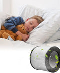 Child sleeping peacefully with teddy bear, showing Two Pack Replacement Filter for Bissell 2801 2780 2780A 27809 MyAir Personal nearby.