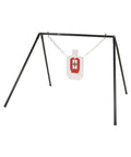 IPSC Silhouette Target On AR500 Steel For Rimfire And Centerfire Pistols 9 Inch Wide By 14.875 Inch High with stand