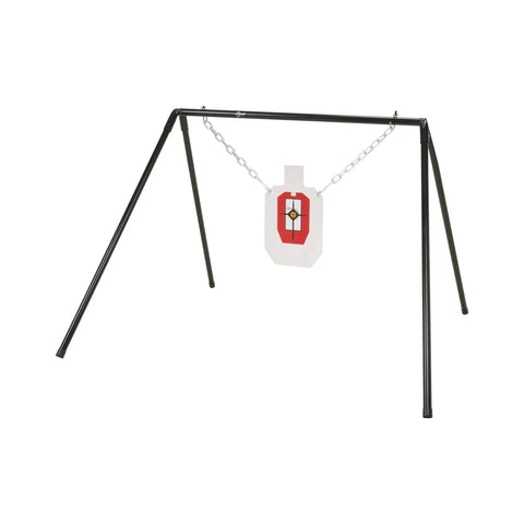 IPSC Silhouette Target On AR500 Steel For Rimfire And Centerfire Pistols 9 Inch Wide By 14.875 Inch High with stand