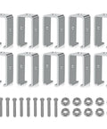 Ten Pack Strut Channel Trolley Track Hanger Brackets For Unistrut P1834EG with bolts and nuts, durable solid steel construction