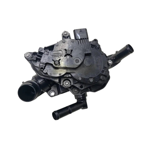 Premium Engine Thermostat Housing Assembly With Integrated Thermal Management Kit For Kia Hyundai Elantra Kona Santa Fe 2 Liter, top view design.