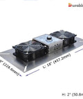 220 CFM Stainless Steel Crawl Space Vent Fan With Dual Fans, Dehumidistat And Thermostat, dimensions 18x9x2 inches