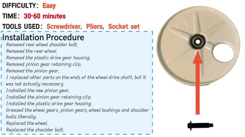 Built Tough Shoulder Bolt Set For Toro Recycler Mower Lawn Boy Deck Wheel Axle Hardware installation guide and wheel part focus.