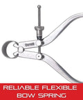 Yankee Spring Type Outside Calipers With Flat Legs And Solid Nut, 12-inch for Pro Grade Precision Measurements, Hardened Fulcrum, 79A 12