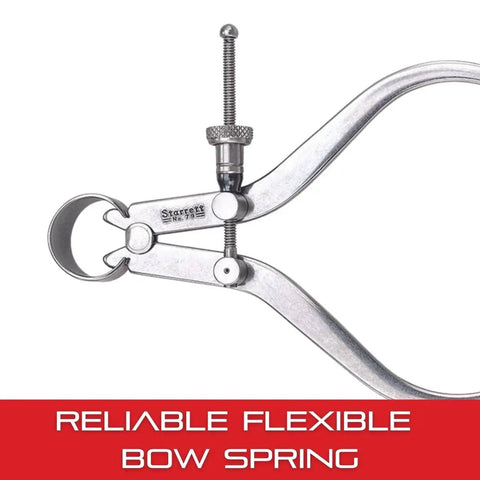 Yankee Spring Type Outside Calipers With Flat Legs And Solid Nut, 12-inch for Pro Grade Precision Measurements, Hardened Fulcrum, 79A 12