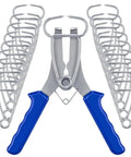 Premium Miter Spring Clamps Kit With Heavy Duty Spring Loaded Pliers For Easy One Hand Woodworking Frame Building Trim Moldings And Wood Projects, blue handles, steel