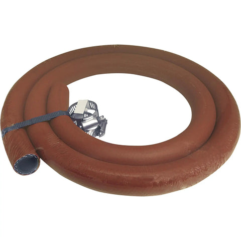 Low Pressure Hydraulic Return Line Hose Three Quarters Inch By Five Foot Heavy Duty Rugged Includes Stainless Steel Worm Gear Clamps