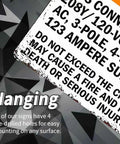 12 By 8 Inch Aluminum Warning Electrical Supply Connection Sign Tough As Nails Industrial Grade Safety Sign With Pre Drilled Holes For Easy Mounting In Industrial Commercial And Residential Settings, hanging sign
