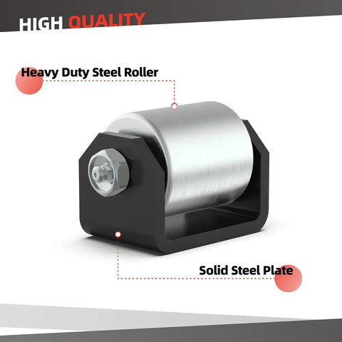 Heavy duty steel roller from the Two Pack Trailer Roller Wheel 2 Inch Weld On Heavy Duty Steel Caster With Grease Fitting For RV Trailers