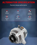 Beefed Up 100 Amp Alternator For Toyota Avalon And Sienna 1998 To 2004 Replacement, 12V CW Rotation, S6 Pulley, IR Regulator