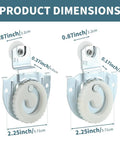 Diagram showing dimensions of 4 Pieces Sliding Closet Door Rollers Set With Eight Screws For Top Hung Wardrobe Sliding Doors Hardware Includes Two Roller Types Adjustable Door Hooks Durable Metal Wheels For Smooth Quiet Operation.