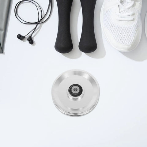 Aluminum Alloy Fitness Pulley With Quiet Operation And Heavy Duty Bearing, 551lb Load Capacity on white background with gear