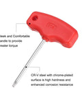 Torx Screwdriver Set T15 CR V Steel T Handle Star Key Wrench for CNC Lathe Tool Holder, ergonomic grip, product view showing details.