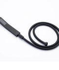 Matte Black Brass Shower Slide Bar Kit With Handheld Shower Head, 59 Inch Hose shown coiled on white background