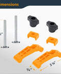 Two Pack Mini Hold Down Clamps For T Track Systems Three And A Quarter Inch Long By Three Quarters Inch Wide Includes Two And A Half Inch T Track Bolts Thumb Knobs And Swivels Ideal For CNC Machines Table Saw Sleds Drill Presses And Workbenches