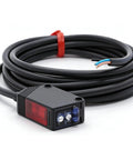 Indoor Wall Mount Photoelectric Beam Sensor 0-2m Adjustable NPN NO NC Switchable DC 10-30V 3-wire with cable and panel
