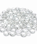 1/2 Inch Ultra Clear Fire Glass Beads For Fire Pit, 10 Lb White Reflective Drops For Fireplace, Fire Table, Landscaping