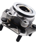 Heavy Duty Front Wheel Hub And Bearing Assembly Fits 2013 2019 Nissan Sentra NV200 2013 2017 Nissan Leaf And 2015 2018 Chevy City Express 5 Lug OE Direct Replacement With Low Runout For Quiet Smooth Rides, front view