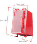 Group Lockout Tagout Box With Transparent Panel And Eight Hooks For Easy Visual Lockout Portable Wall Mounted Lockout Station For Safe Maintenance And Repair Worksite Key Management, 120x98x180mm red ABS/PC box