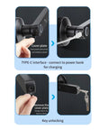 Smooth Operator Fingerprint Door Lock Handle Deadbolt With App Control digital interface; cover plate, Type-C charging, unlocking method.
