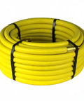 Built Tough As Nails 50 Foot Pneumatic Air Hose With 3 8 Inch Diameter And 250 Psi Rating Featuring Solid Brass Npt Fittings, coiled for storage.