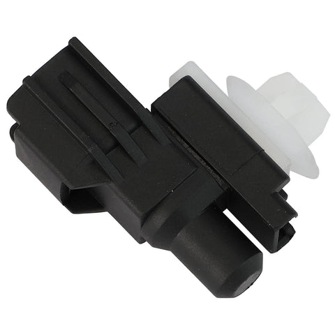 Angled view of A-Premium air temperature sensor; black plastic body with white mounting clip for Toyota and other models