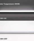 2Ft LED Tube Lights 8W Replacement For Fluorescent 6000K Cool White Ballast Bypass Pack Of 4 turned on and off comparison