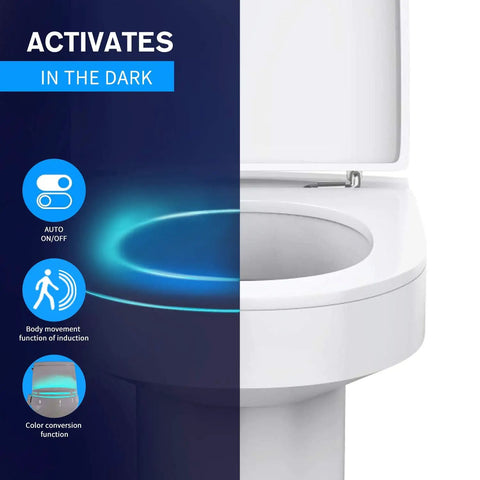 Motion Activated Toilet Night Light With 8 Color LED For Bathroom Decor And Kid Friendly Rooms Two Pack Automatic Sensor Nightlight