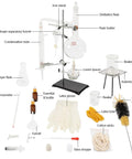 All In One 1000ml Distillation Kit With Glass Apparatus For Essential Oil Extraction And Water Distillation High Borosilicate Glassware With Iron Stand Pro Grade Lab Gear For Home Or School