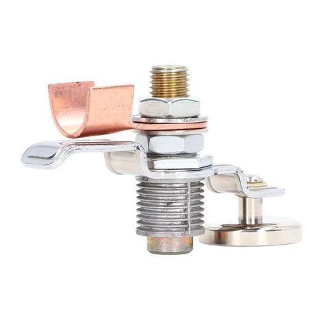 Xixian 600A Heavy Duty Welding Ground Clamp With Super Strong Magnet And Thickened Brass Nose For Stable Arcing, Heavy Iron Holder for a close-up view showing design details.
