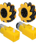 Omnidirectional Mecanum Wheel Set For Geared Motors Left And Right Robot Car Wheels With 48mm Rubber Coated ABS For DIY Projects