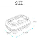 Dimensions of Six Grid Egg Storage Box For Refrigerator And Camping, Portable Egg Carrier with BPA-Free PP Material