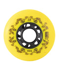 76mm yellow wheel from 4 Pack Inline Skate Wheels Outdoor 72mm 76mm 80mm 90A Freestyle Durable Replacement Wheels For Roller Hockey Skates No Bearings Or Spacers Included Heavy Duty Grippy
