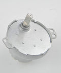 Top view of 12V DC Gear Motor JS 50 with D Shaft, 30 RPM, CW CCW, featuring metal casing and visible shaft detail