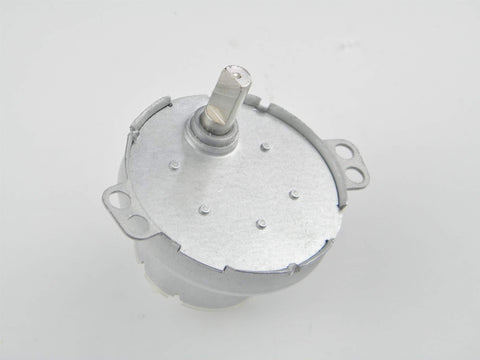 Top view of 12V DC Gear Motor JS 50 with D Shaft, 30 RPM, CW CCW, featuring metal casing and visible shaft detail