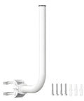 Beefy Outdoor Antenna Mount Pole For Wall Or Pole Install 1.5 Inch OD By 17 Inch Long Universal J Pole Bracket with hardware