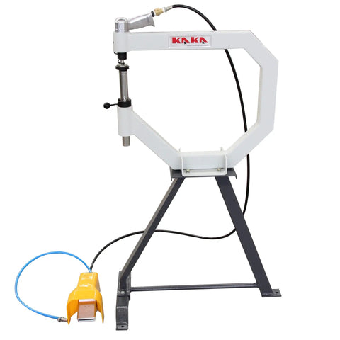 Heavy Duty Pneumatic Planishing Hammer With 19.6 Inch Deep Throat Steel Stand And Foot Pedal For Smooth Weld Finishing And No Sweat Auto Body Panel Work