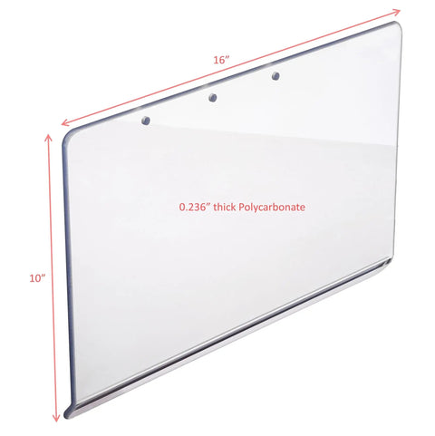 Replacement Flat Polycarbonate Shield For Milling Machine Guards 10 Inch Tall Lexan Panel Durable Lexan Shield Built For Easy Fit With MG Series Guards Made In USA