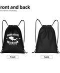 Scuba Steve Scuba Squa Drawstring Gym Bag With Water Resistant 210D Polyester Lightweight Durable Sport Sack Front and Back View