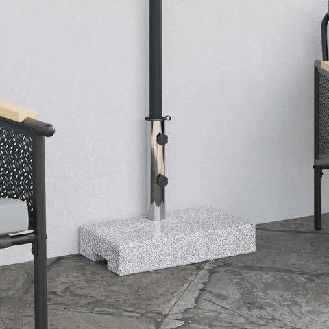Rectangular Granite Parasol Base With Dual Adapters 55.1 Lbs Heavy Duty Patio Umbrella Stand for poolside or garden stability