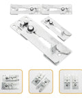 Heavy Duty Iron Sofa Connectors Set Of 4 For Sectional Couches And Beds Practical Silver Couch Clamps shown in detail