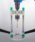 Adjustable Drill Guide Bracket for Hand Electric Drill 1.5mm to 13mm Chuck, 90 Degree Vertical Positioning, dual handles