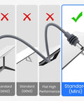 Plug And Play Starlink Mini Car Adapter 3 In 1 connected to Standard (Mini) satellite dish comparison with other types.