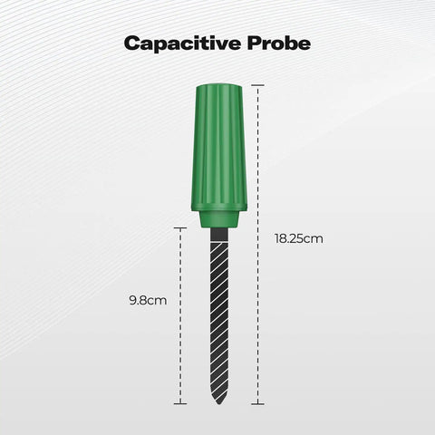 3 Pack Soil Moisture Sensor With Capacitive Probe For Garden Beds And Potted Plants, shown with size dimensions