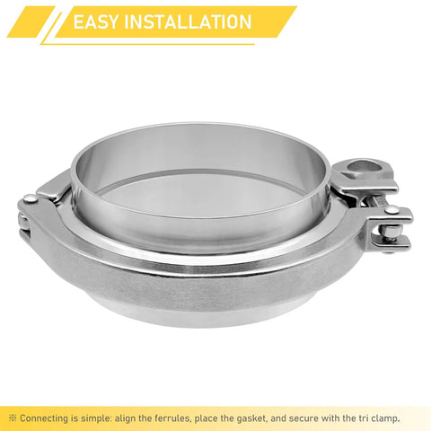 4-inch stainless steel sanitary tri-clamp ferrule for TC fittings (304 SS)